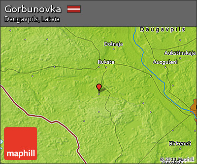Physical 3D Map of Gorbunovka