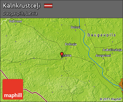 Physical 3D Map of Kalnkrustceļi