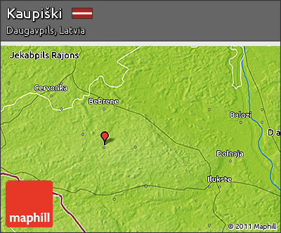 Physical 3D Map of Kaupiški