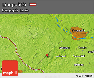 Physical 3D Map of Linopoliški