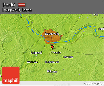 Physical 3D Map of Peski