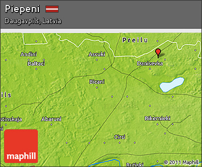 Physical 3D Map of Piepeni