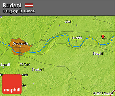 Physical 3D Map of Rudani
