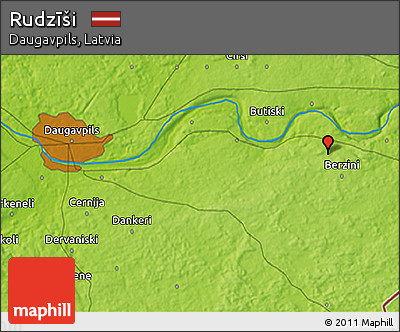 Physical 3D Map of Rudzīši