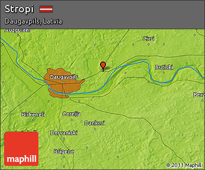 Physical 3D Map of Stropi