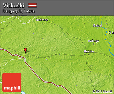 Physical 3D Map of Vitkuški