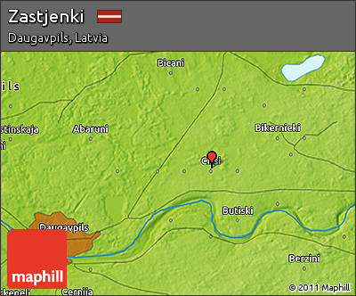 Physical 3D Map of Zastjenki