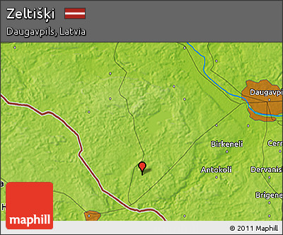 Physical 3D Map of Zeltišķi