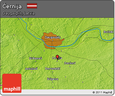Physical 3D Map of Černija