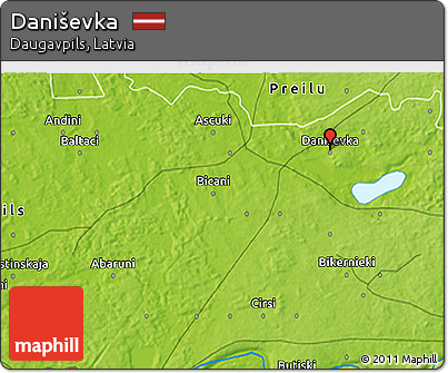 Physical 3D Map of Daniševka