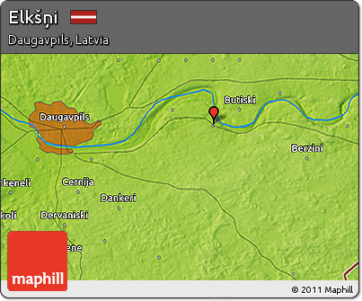 Physical 3D Map of Elkšņi