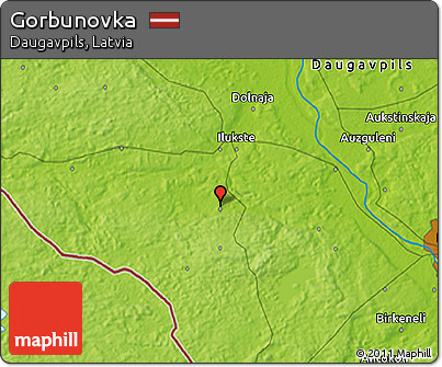 Physical 3D Map of Gorbunovka