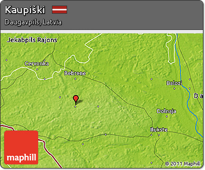 Physical 3D Map of Kaupiški