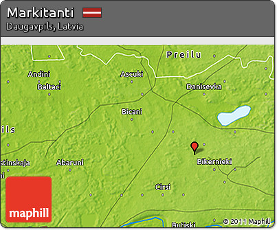 Physical 3D Map of Markitanti