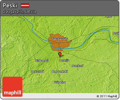 Physical 3D Map of Peski