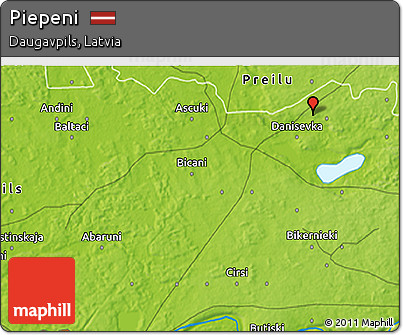 Physical 3D Map of Piepeni