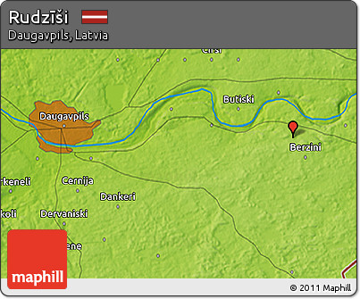 Physical 3D Map of Rudzīši