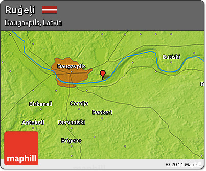 Physical 3D Map of Ruģeļi