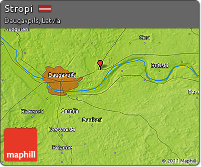 Physical 3D Map of Stropi