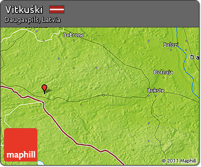 Physical 3D Map of Vitkuški