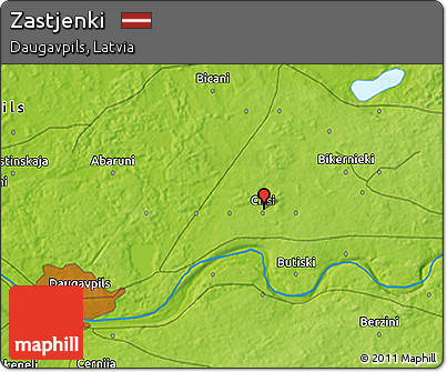 Physical 3D Map of Zastjenki
