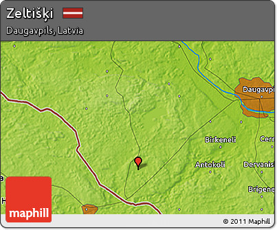 Physical 3D Map of Zeltišķi