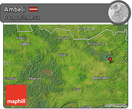 Satellite 3D Map of Ambeļi