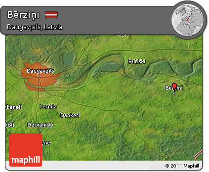 Satellite 3D Map of Bērziņi