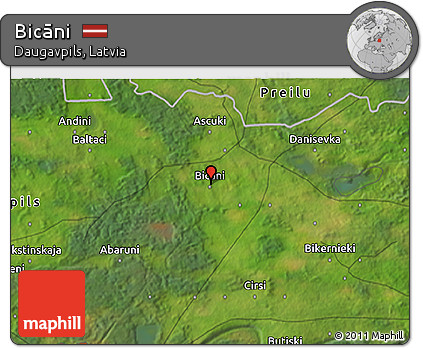 Satellite 3D Map of Bicāni