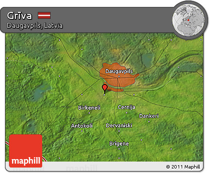 Satellite 3D Map of Grīva