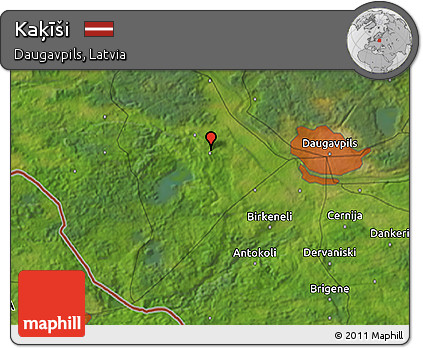 Satellite 3D Map of Kaķīši