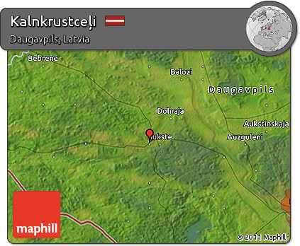 Satellite 3D Map of Kalnkrustceļi