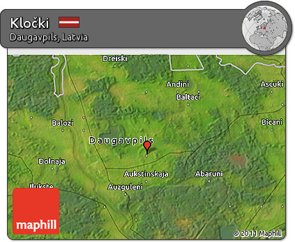 Satellite 3D Map of Kločki