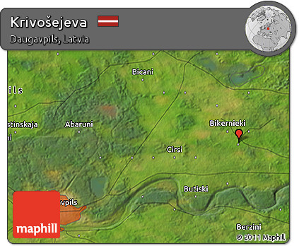 Satellite 3D Map of Krivošejeva