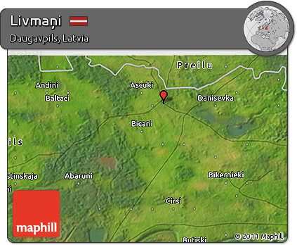 Satellite 3D Map of Livmaņi