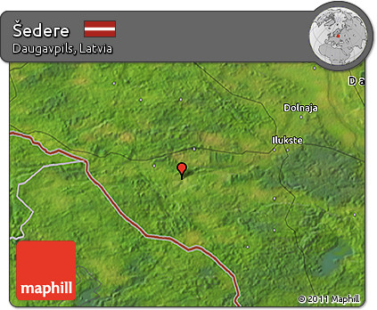 Satellite 3D Map of Šedere