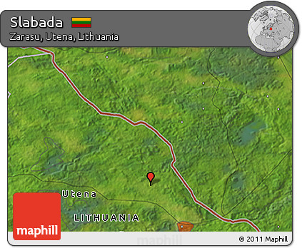 Satellite 3D Map of Slabada