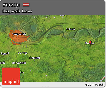 Satellite 3D Map of Bērziņi