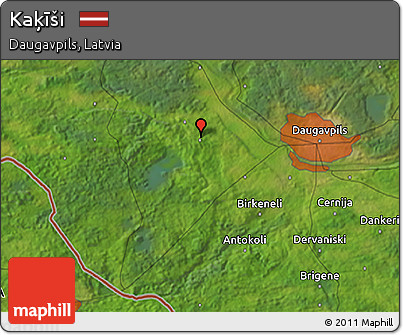 Satellite 3D Map of Kaķīši