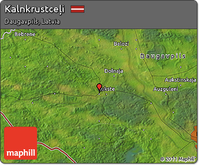 Satellite 3D Map of Kalnkrustceļi