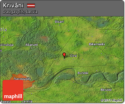 Satellite 3D Map of Krivāni
