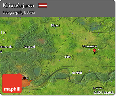 Satellite 3D Map of Krivošejeva