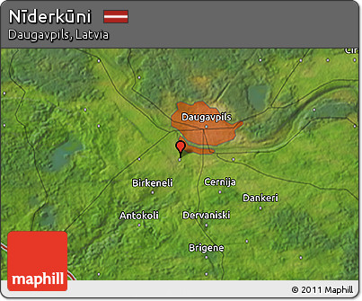 Satellite 3D Map of Nīderkūni