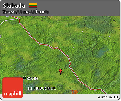Satellite 3D Map of Slabada