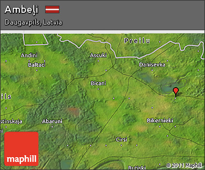Satellite 3D Map of Ambeļi