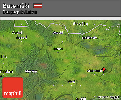 Satellite 3D Map of Buteniški