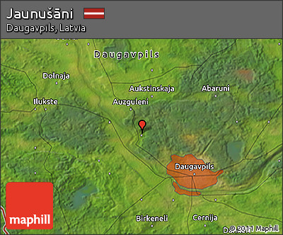 Satellite 3D Map of Jaunušāni