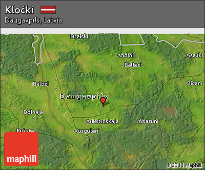 Satellite 3D Map of Kločki