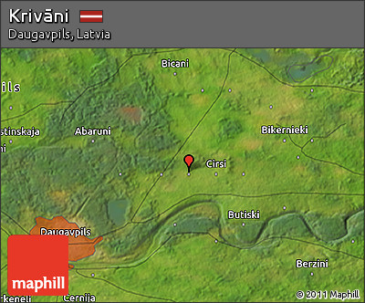 Satellite 3D Map of Krivāni