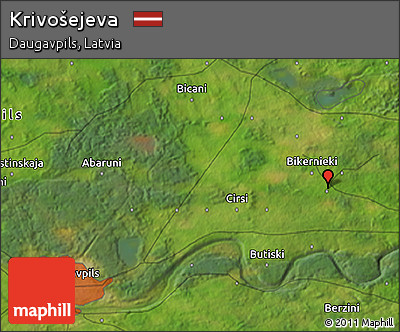 Satellite 3D Map of Krivošejeva